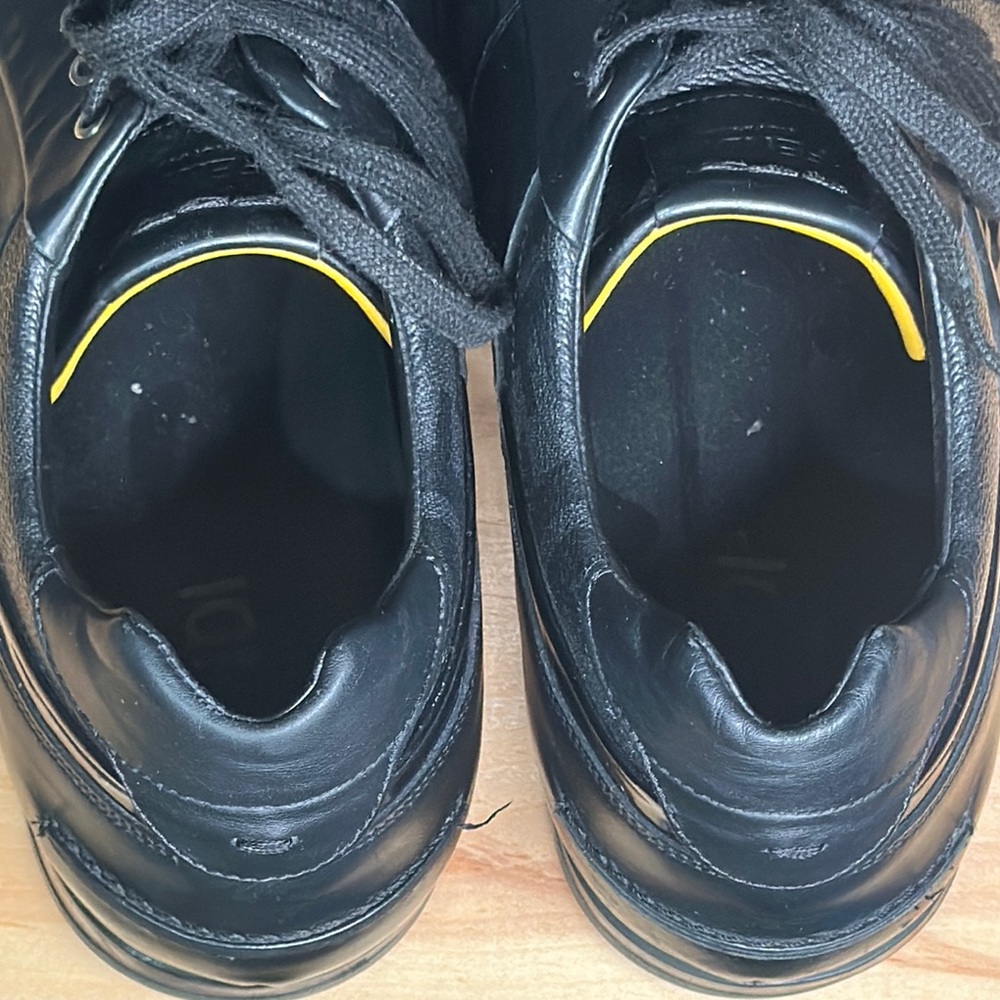 Fendi Wimbledon Trainers Black Leather Men's Shoes - Picture 8 of 10